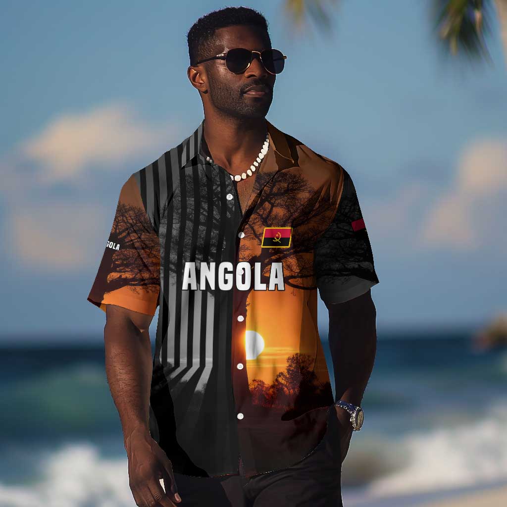 Angola Hawaiian Shirt Sunset Zebra Design and African Nature TS04