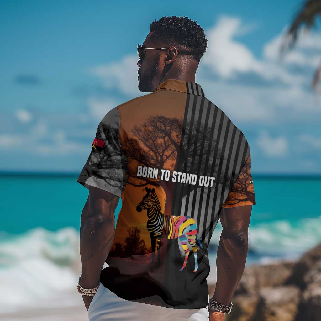 Angola Hawaiian Shirt Sunset Zebra Design and African Nature TS04