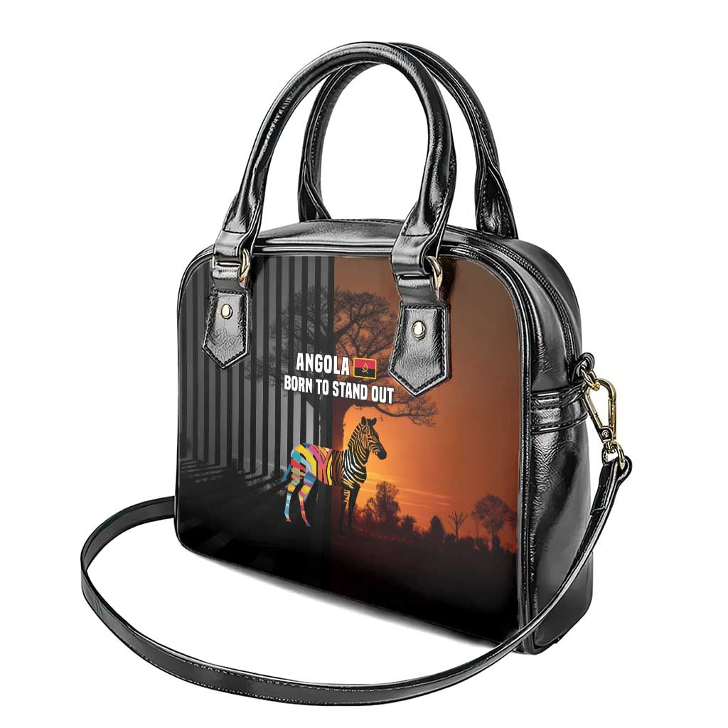 Angola Shoulder Handbag with Sunset Zebra Design and African Nature TS04
