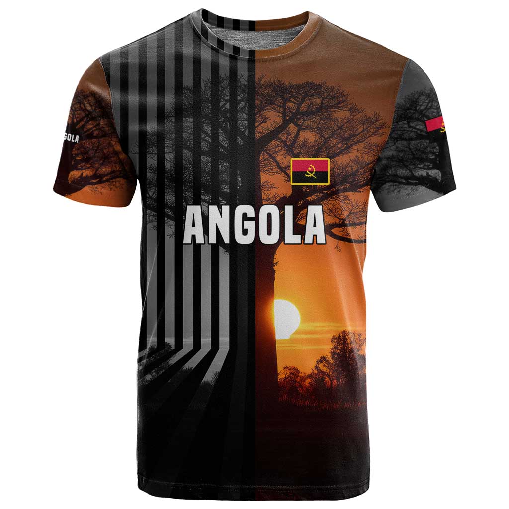 Angola T shirt Sunset Zebra Design and African Nature TS04