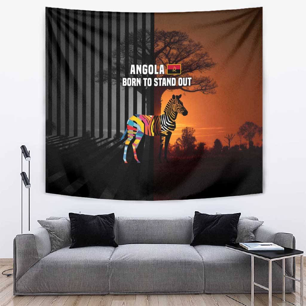 Angola Tapestry Sunset Zebra Design and African Nature TS04