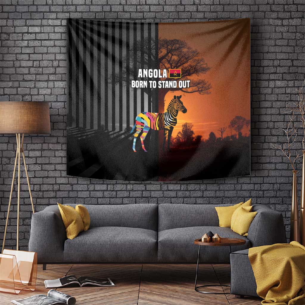 Angola Tapestry Sunset Zebra Design and African Nature TS04
