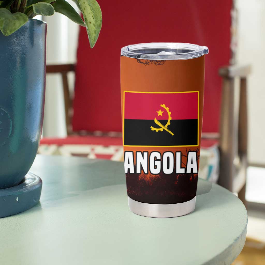 Angola Tumbler Cup Sunset Zebra Design and African Nature TS04