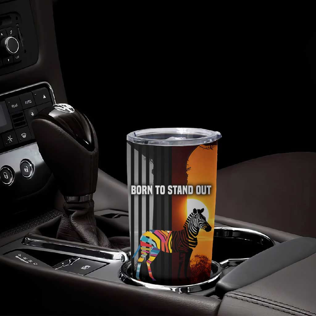 Angola Tumbler Cup Sunset Zebra Design and African Nature TS04