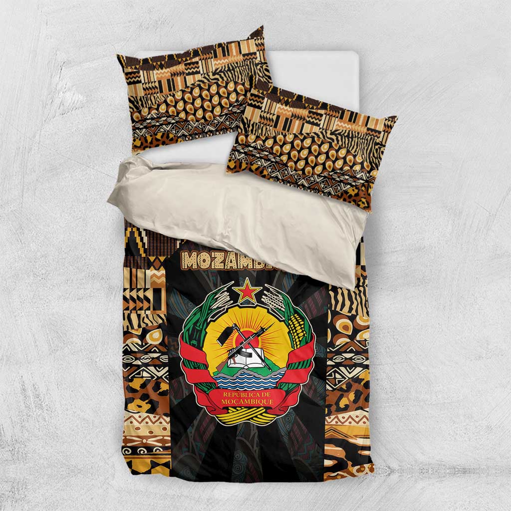 Mozambique Bedding Set Black Brown Tribal Design TS04