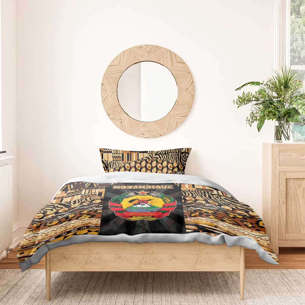 Mozambique Bedding Set Black Brown Tribal Design TS04