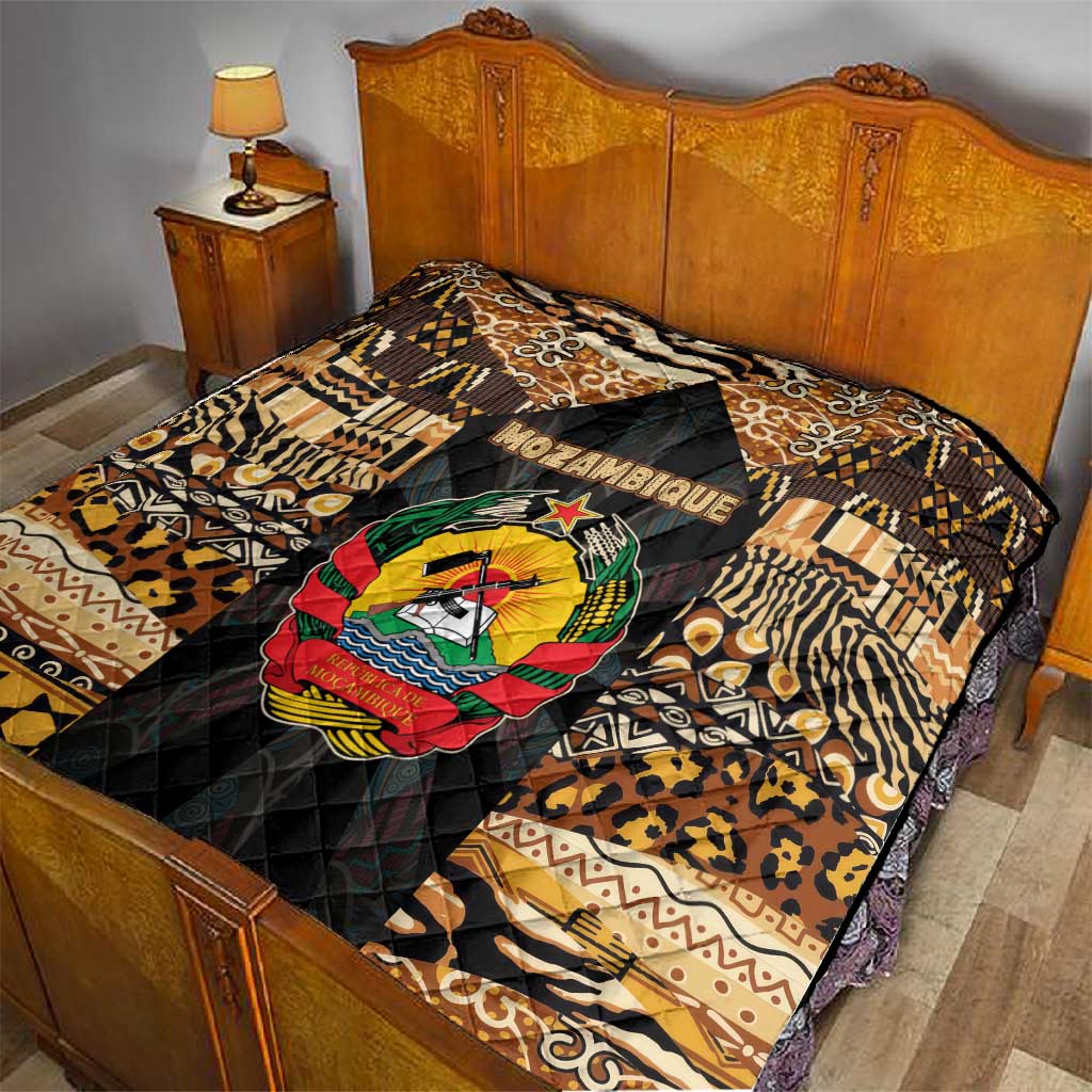 Mozambique Quilt Black Brown Tribal Design TS04