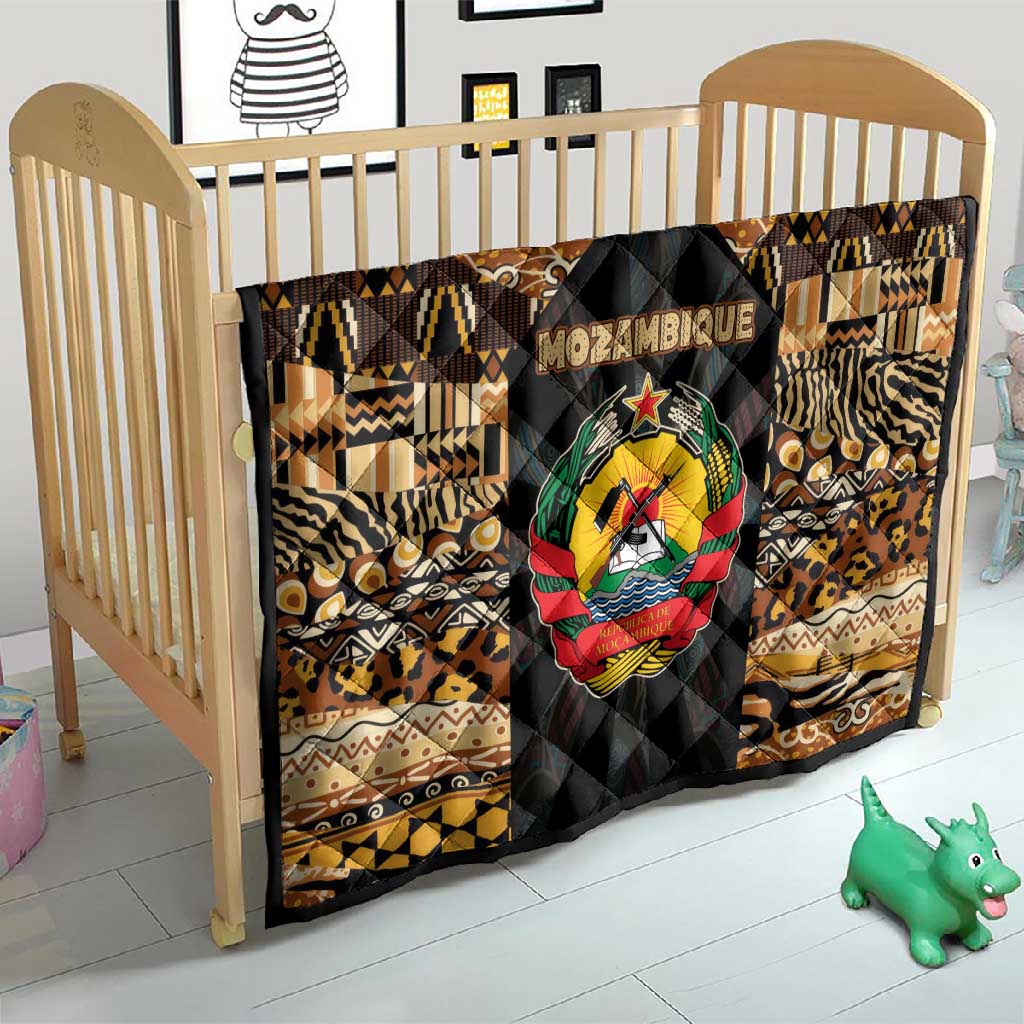 Mozambique Quilt Black Brown Tribal Design TS04