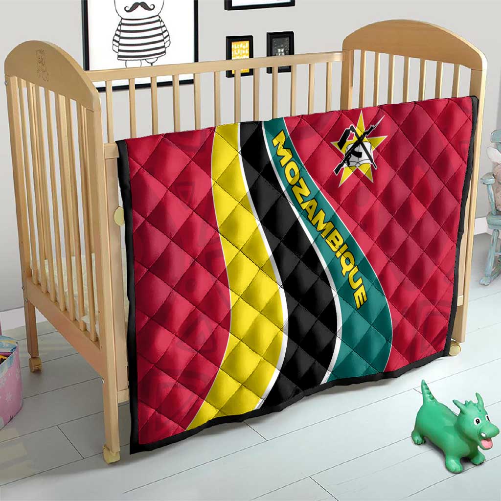 Mozambique Quilt Red Yellow Green Wave Design TS04
