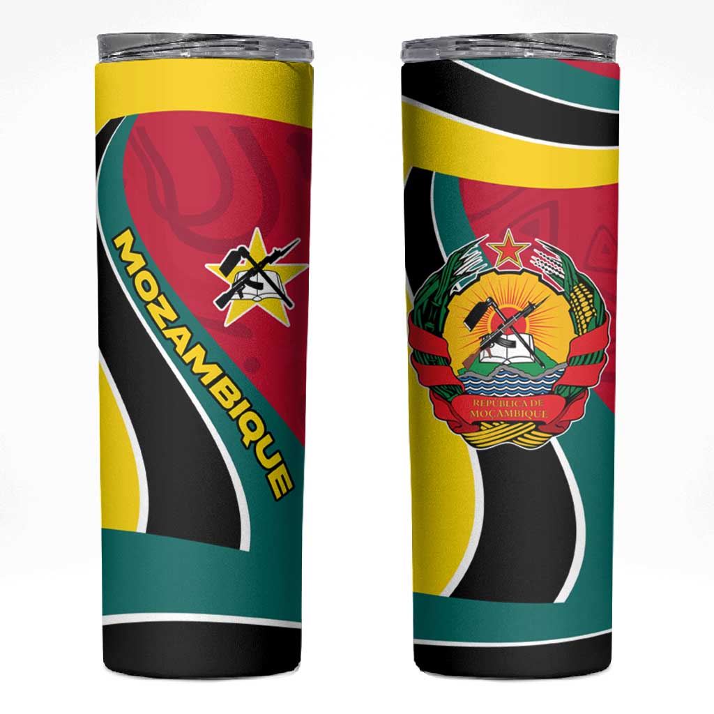 Mozambique Skinny Tumbler Red Yellow Green Wave Design TS04
