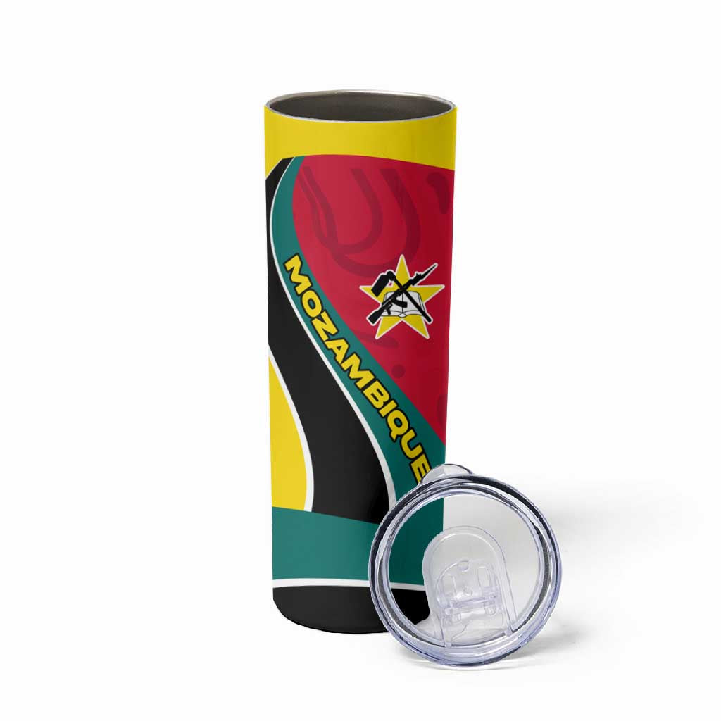 Mozambique Skinny Tumbler Red Yellow Green Wave Design TS04
