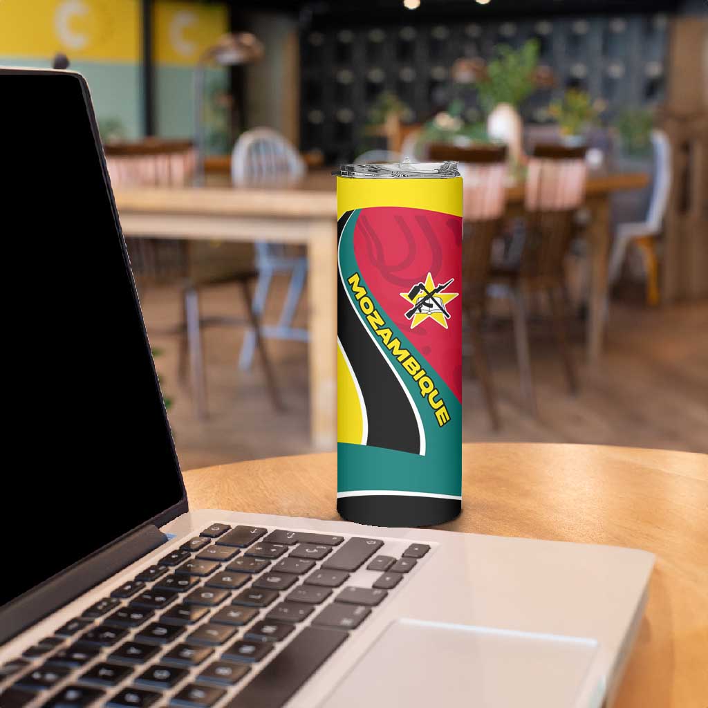 Mozambique Skinny Tumbler Red Yellow Green Wave Design TS04