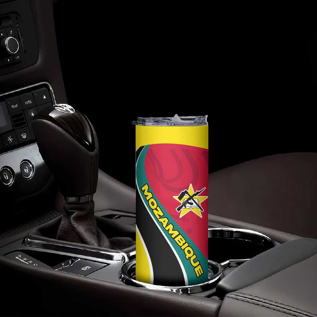 Mozambique Skinny Tumbler Red Yellow Green Wave Design TS04
