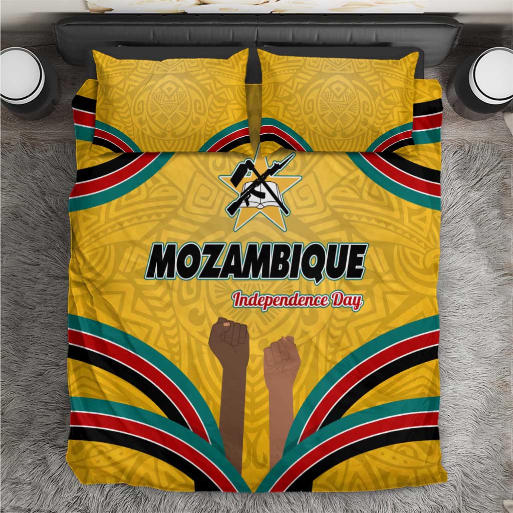 Mozambique Bedding Set Yellow Red Green Swirl Independence Day TS04