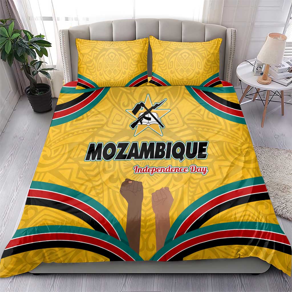 Mozambique Bedding Set Yellow Red Green Swirl Independence Day TS04