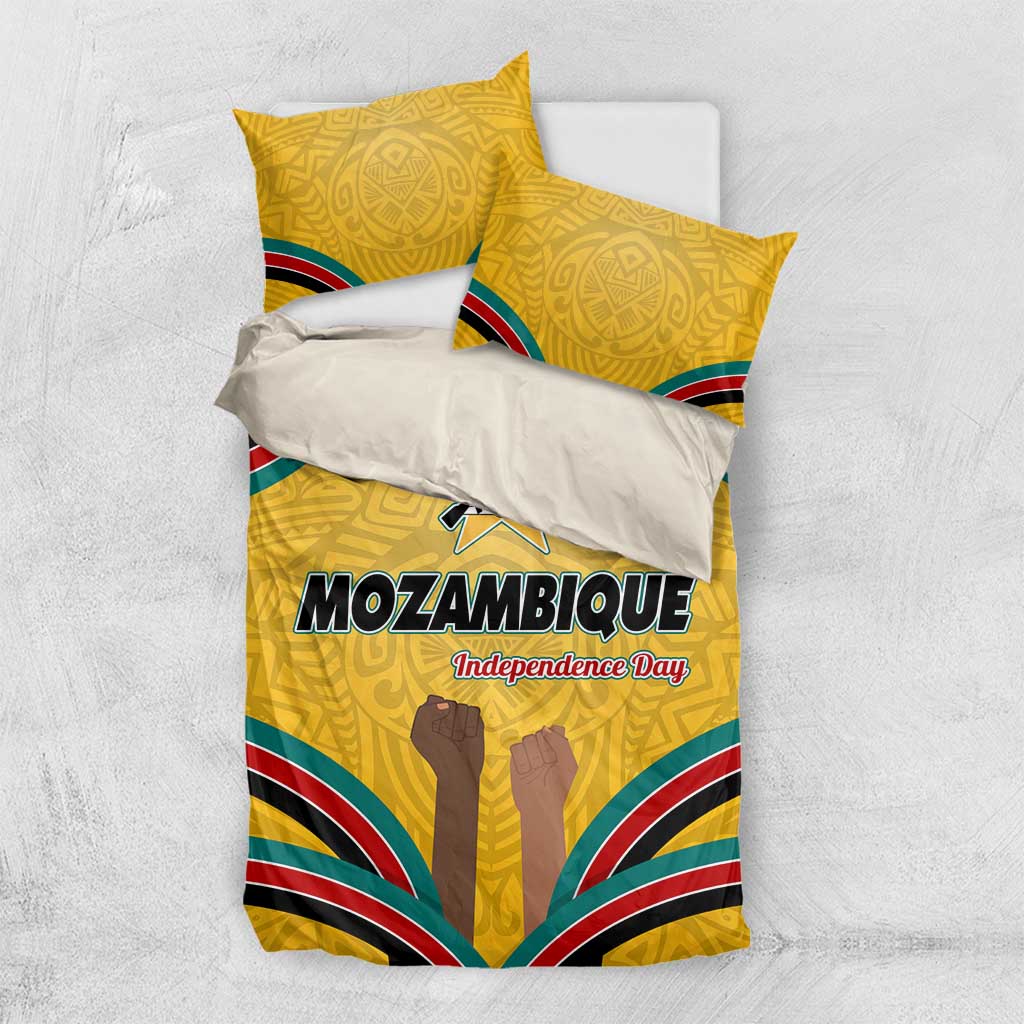 Mozambique Bedding Set Yellow Red Green Swirl Independence Day TS04