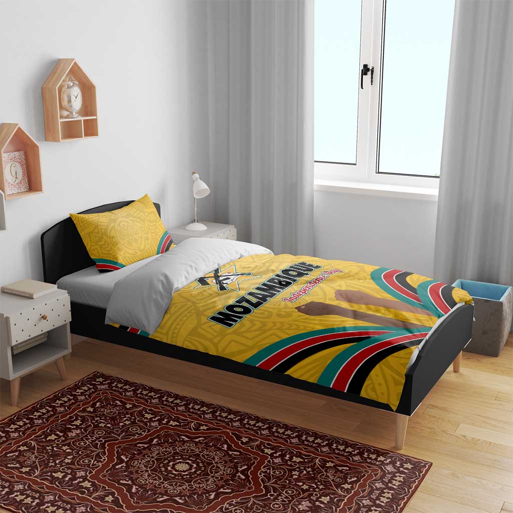 Mozambique Bedding Set Yellow Red Green Swirl Independence Day TS04