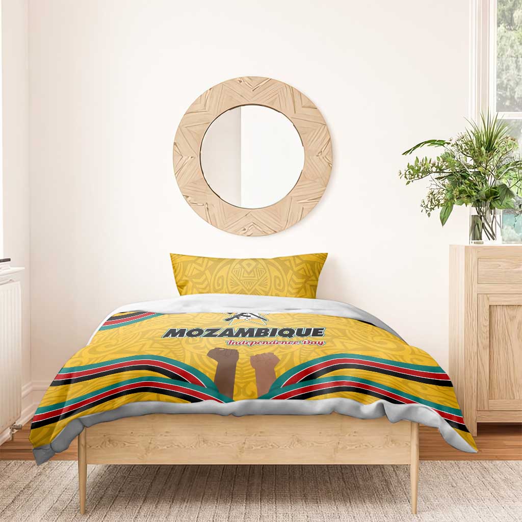 Mozambique Bedding Set Yellow Red Green Swirl Independence Day TS04