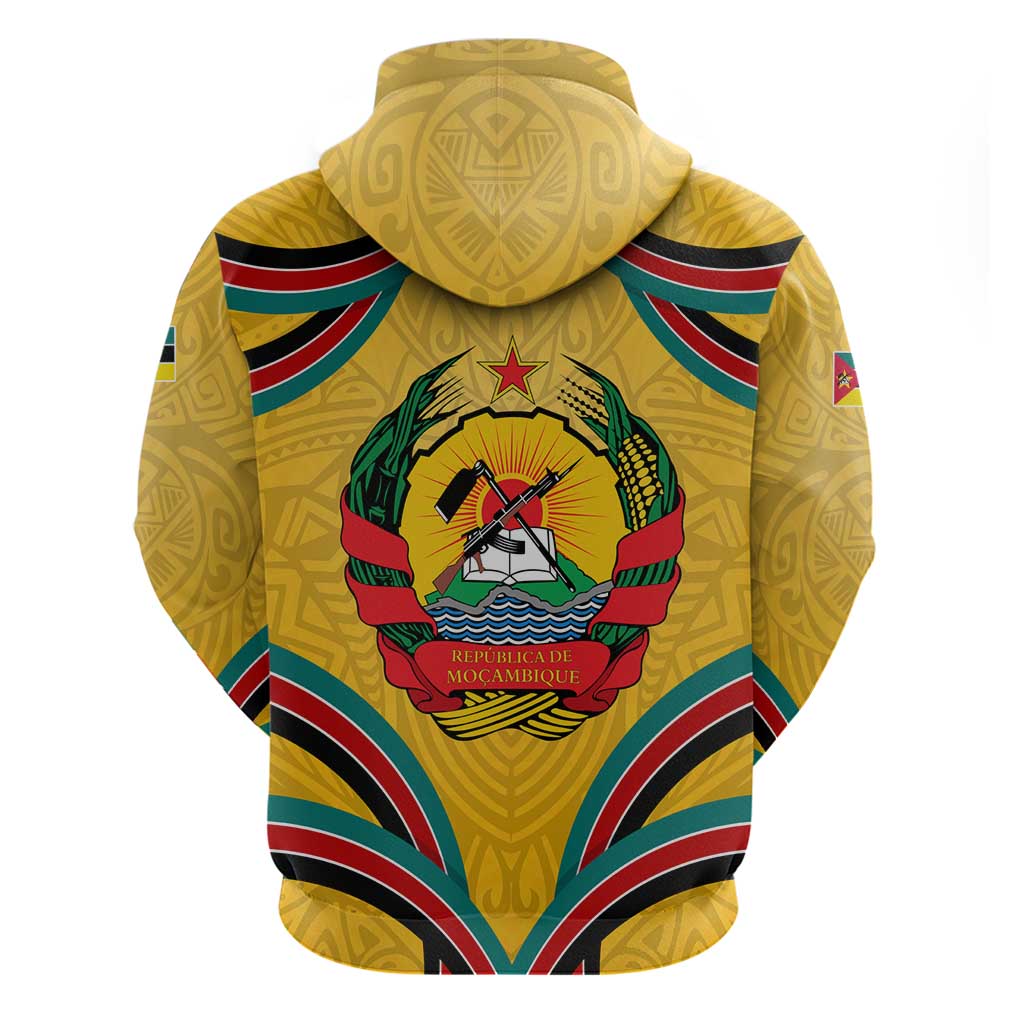 Mozambique Hoodie with Yellow Red Green Swirl Design and Independence Day TS04