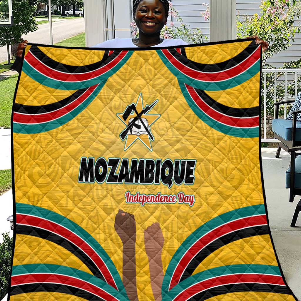 Mozambique Quilt Yellow Red Green Swirl Independence Day TS04