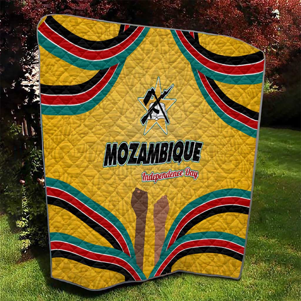 Mozambique Quilt Yellow Red Green Swirl Independence Day TS04