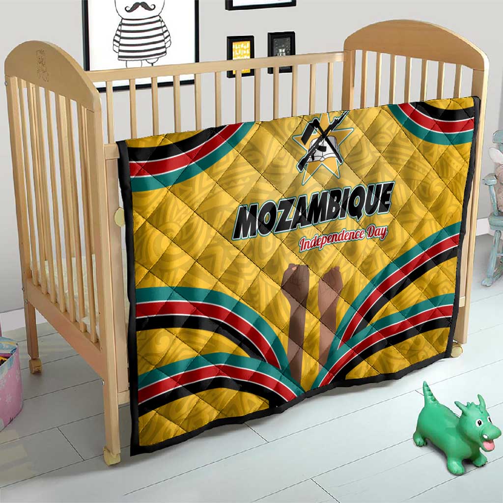 Mozambique Quilt Yellow Red Green Swirl Independence Day TS04