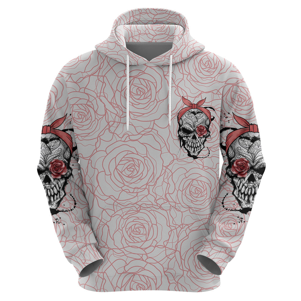 Warning Kinda Crazy Tattooed Girl Rose Hoodie TS04