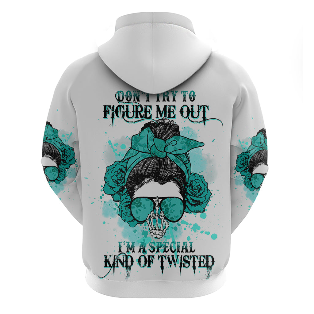 Don't Try To Figure Me Out Messy Bun Hoodie TS04