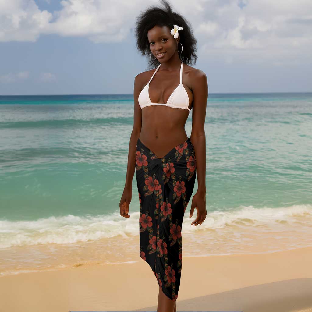 Uganda Sarong - Hibiscus Flower Pattern and The Pearl of Africa Text TS04