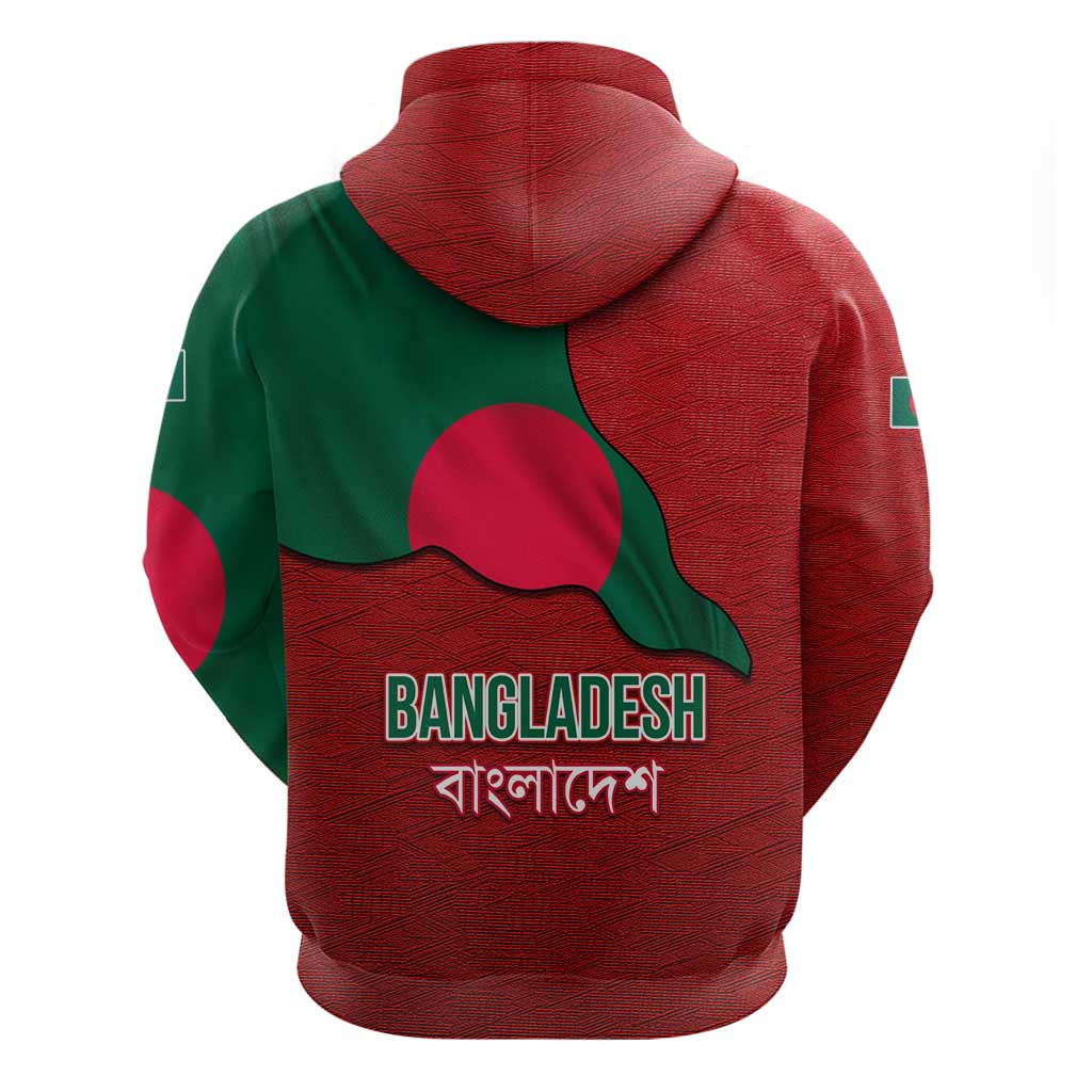 Bangladesh Hoodie with National Flag Design and Bengali Script TS04