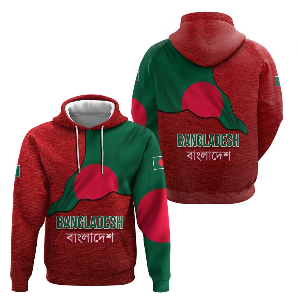 Bangladesh Hoodie with National Flag Design and Bengali Script TS04
