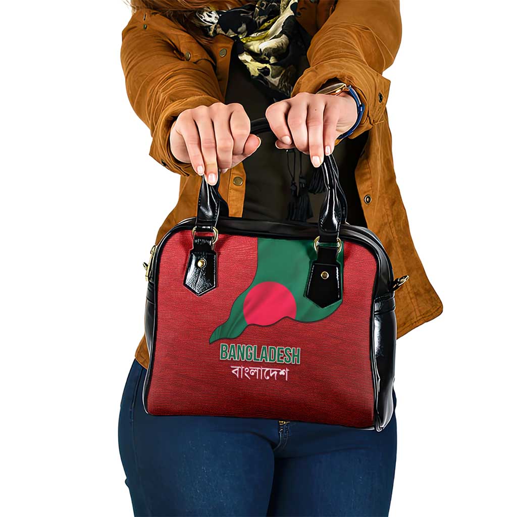 Bangladesh Shoulder Handbag with National Flag Design and Bengali Script TS04
