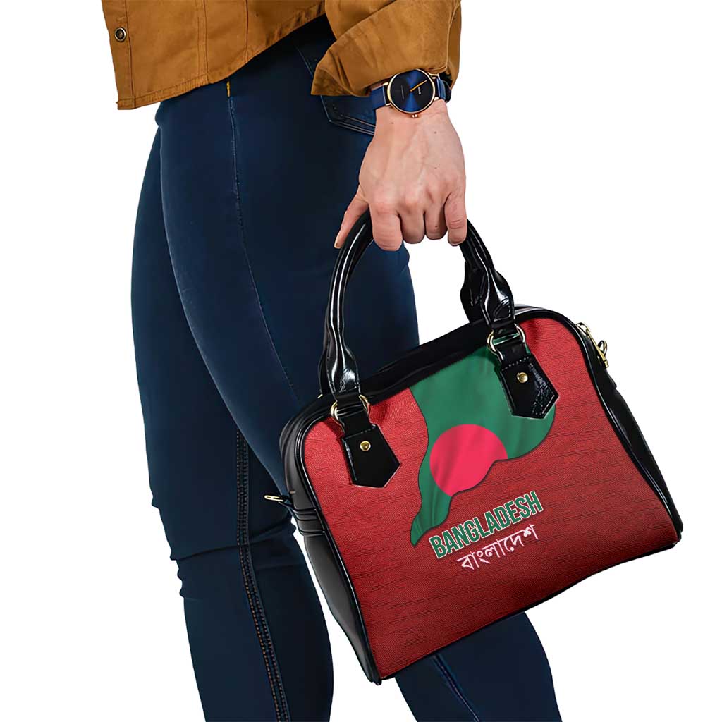 Bangladesh Shoulder Handbag with National Flag Design and Bengali Script TS04
