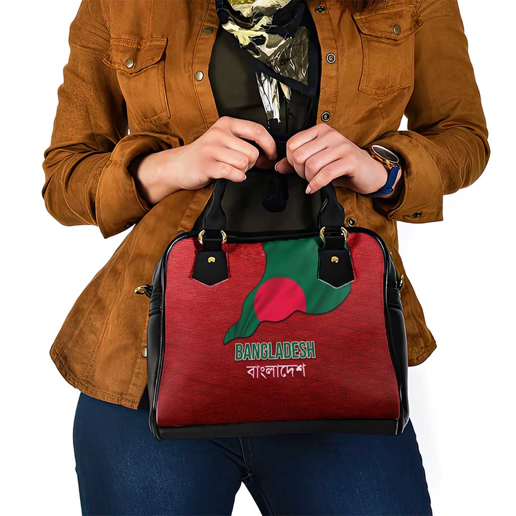 Bangladesh Shoulder Handbag with National Flag Design and Bengali Script TS04