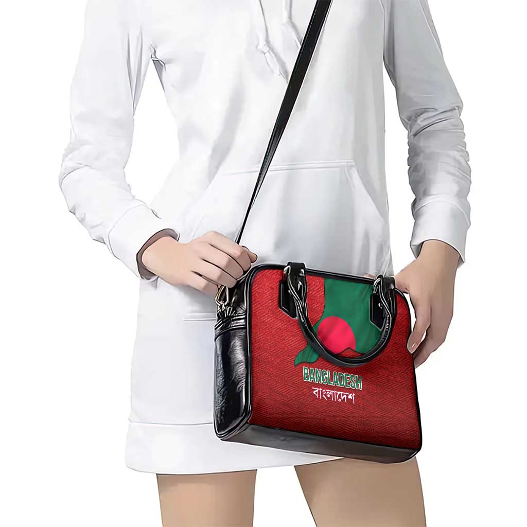Bangladesh Shoulder Handbag with National Flag Design and Bengali Script TS04