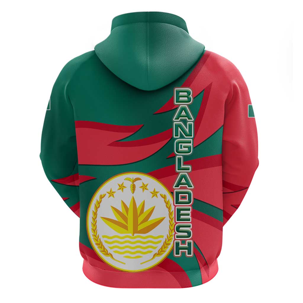 Bangladesh Hoodie with Tiger Bengal Design and National Emblem Motif TS04