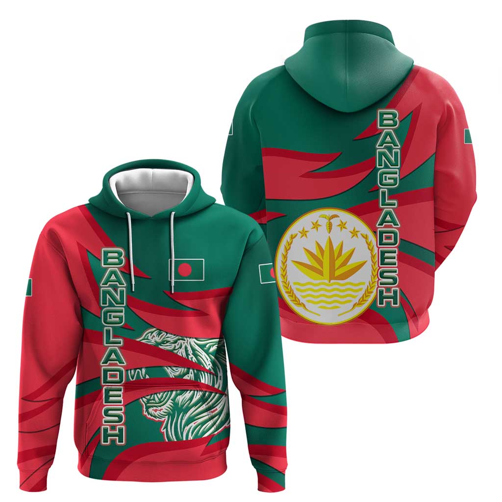 Bangladesh Hoodie with Tiger Bengal Design and National Emblem Motif TS04