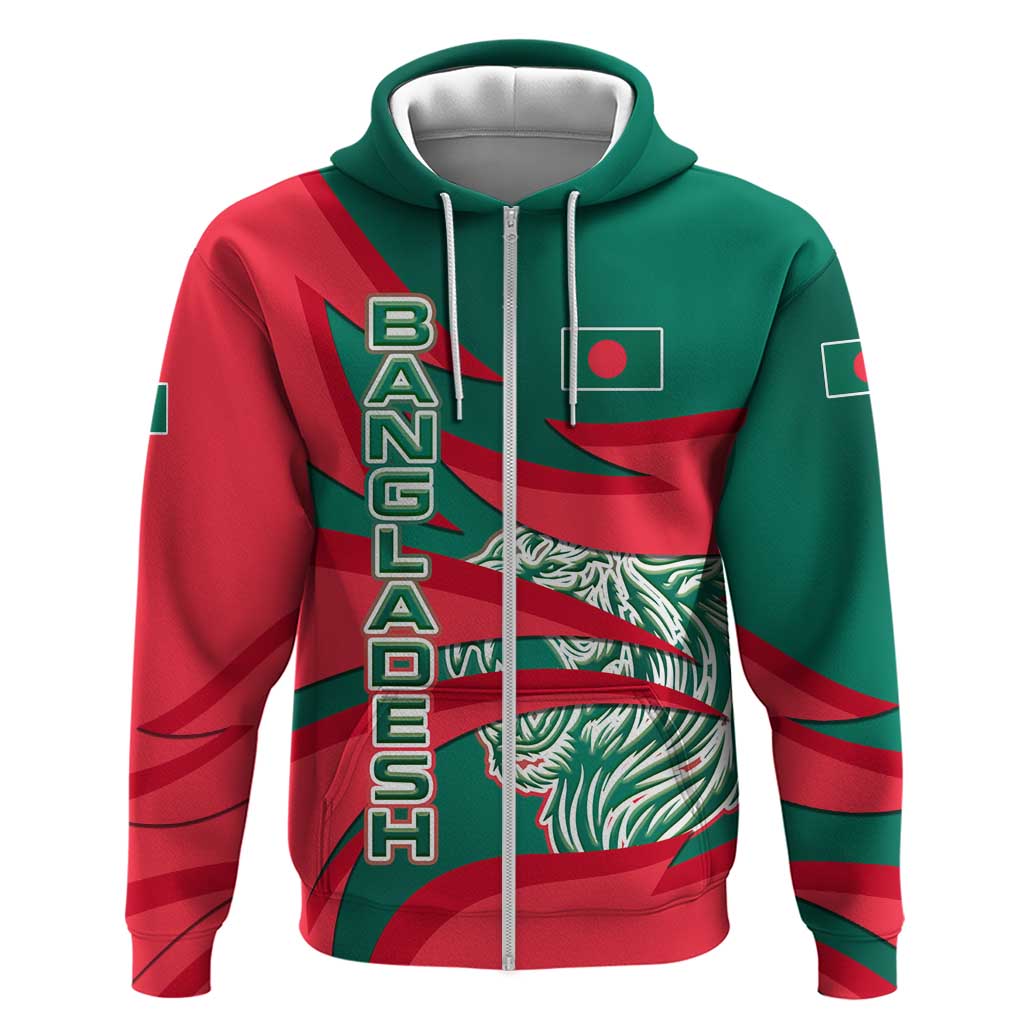 Bangladesh Hoodie with Tiger Bengal Design and National Emblem Motif TS04