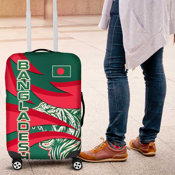 Bangladesh Luggage Cover with Tiger Bengal Design and National Emblem Motif TS04