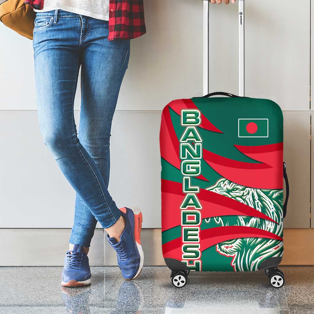 Bangladesh Luggage Cover with Tiger Bengal Design and National Emblem Motif TS04