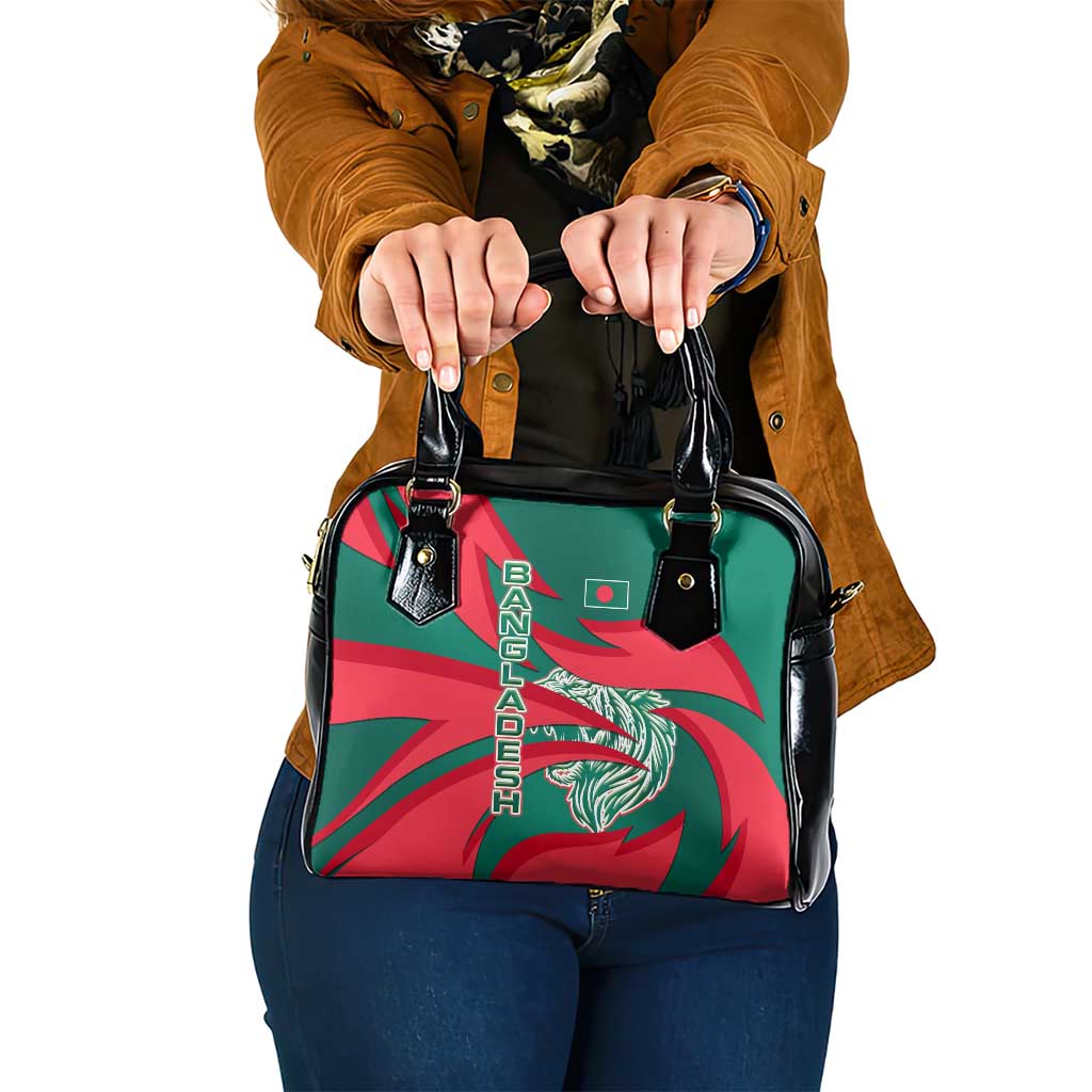 Bangladesh Shoulder Handbag with Tiger Bengal Design and National Emblem Motif TS04