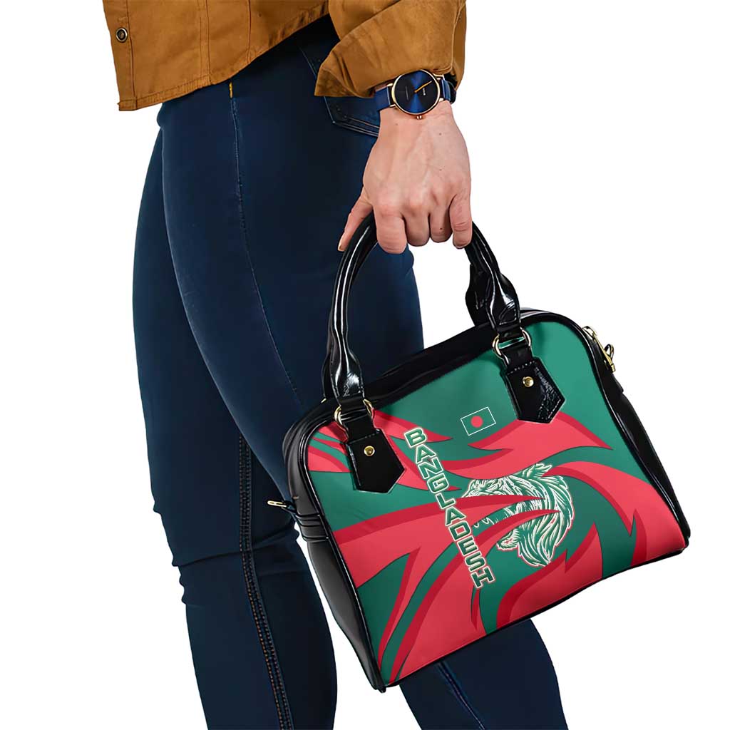 Bangladesh Shoulder Handbag with Tiger Bengal Design and National Emblem Motif TS04
