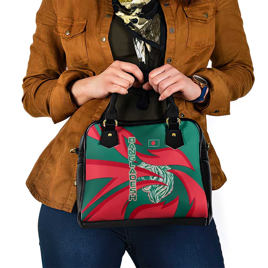 Bangladesh Shoulder Handbag with Tiger Bengal Design and National Emblem Motif TS04