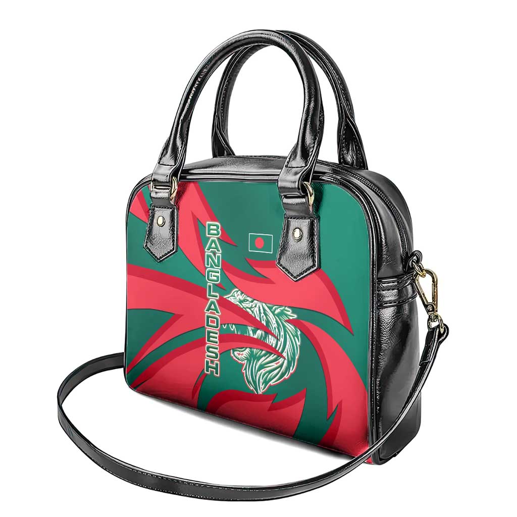 Bangladesh Shoulder Handbag with Tiger Bengal Design and National Emblem Motif TS04