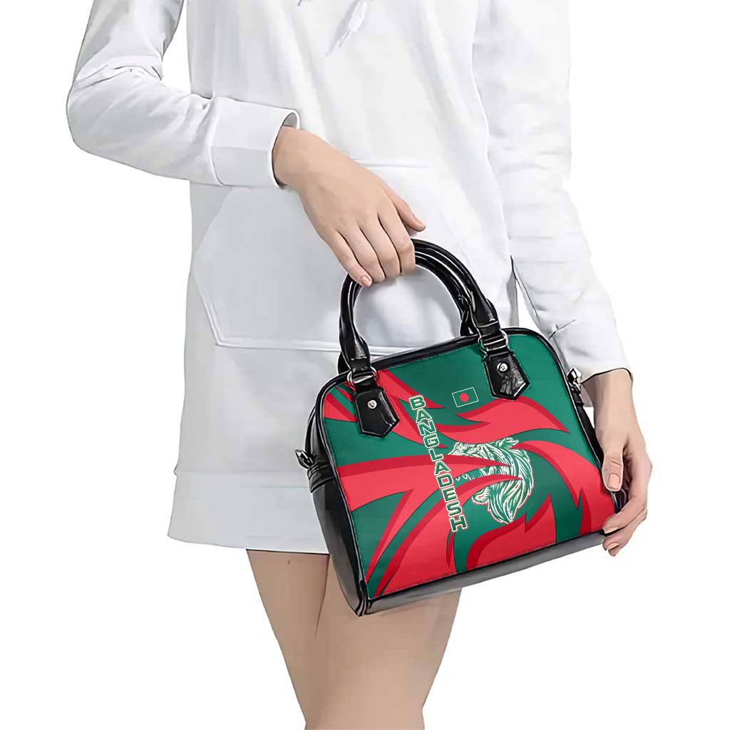 Bangladesh Shoulder Handbag with Tiger Bengal Design and National Emblem Motif TS04