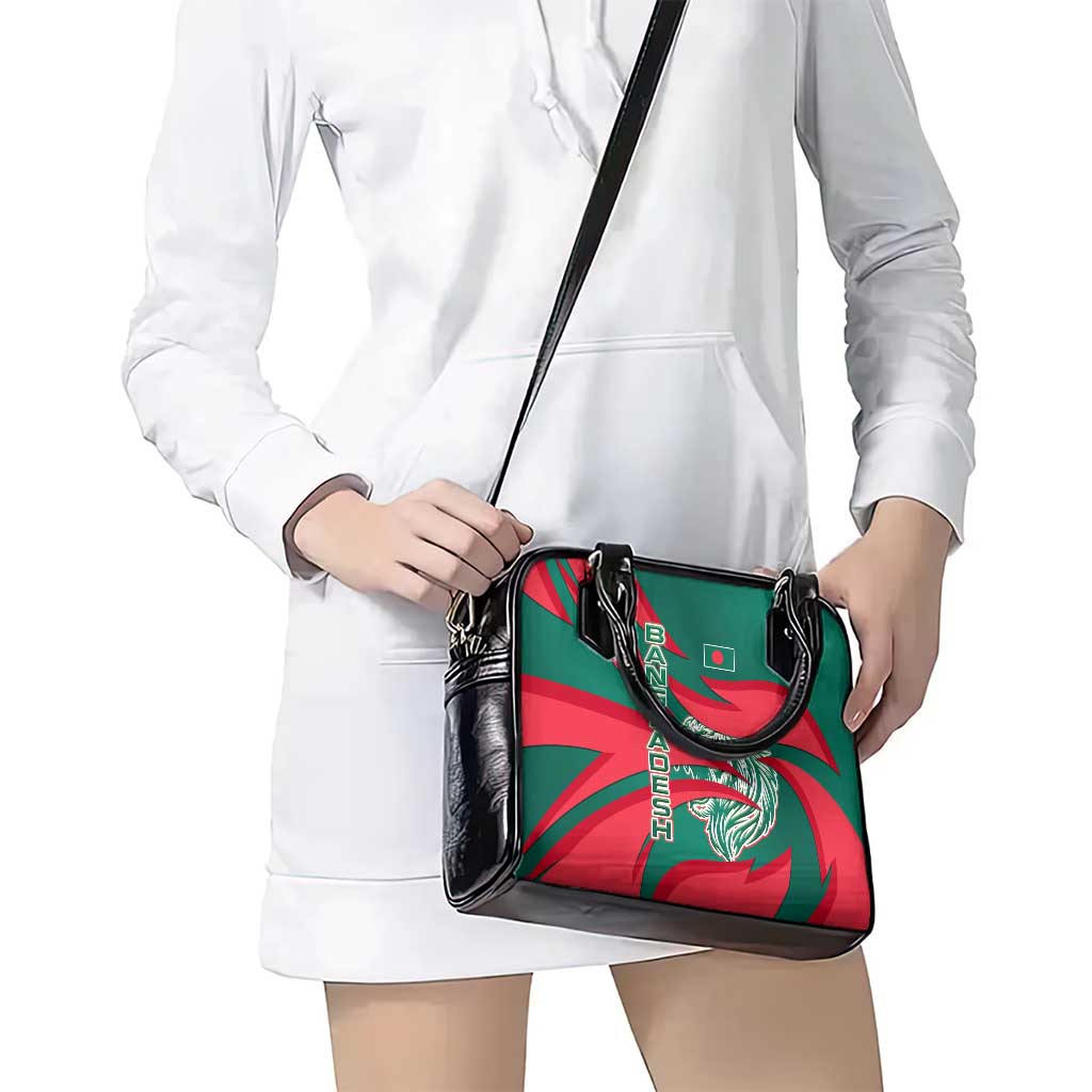 Bangladesh Shoulder Handbag with Tiger Bengal Design and National Emblem Motif TS04