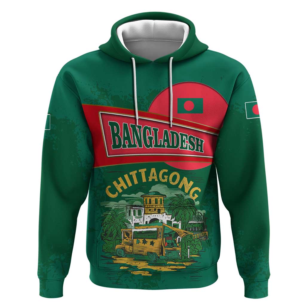 Bangladesh Chittagong Heritage Hoodie with National Emblem and Flag TS04