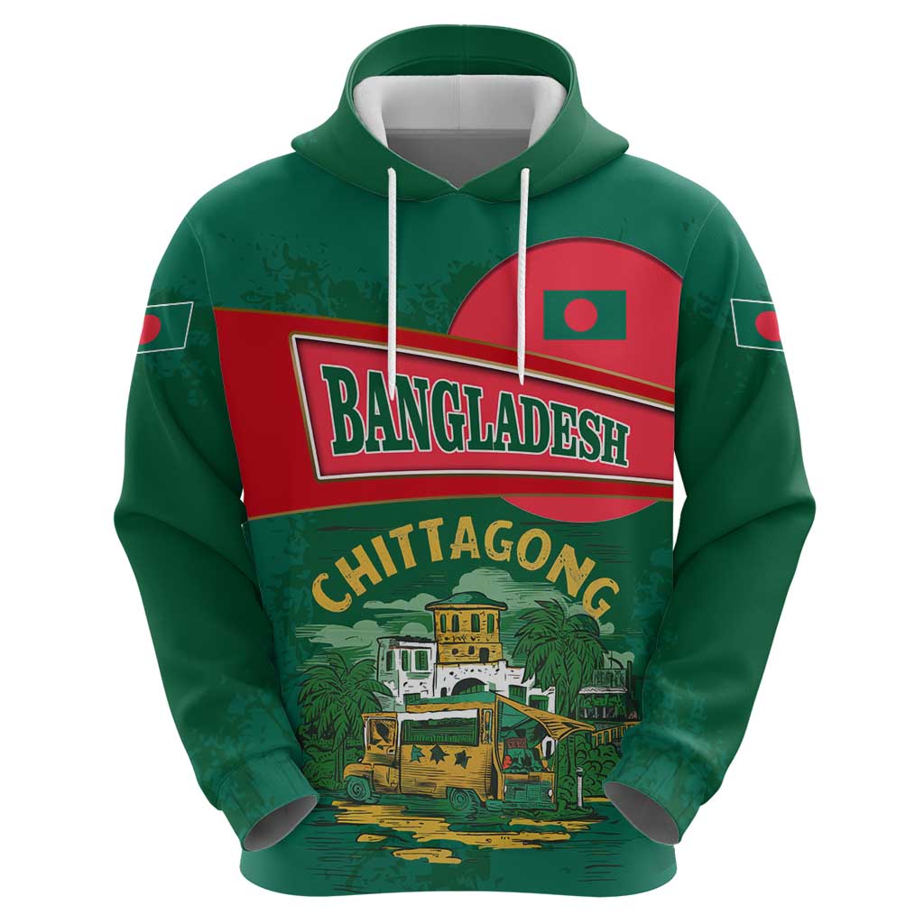 Bangladesh Chittagong Heritage Hoodie with National Emblem and Flag TS04