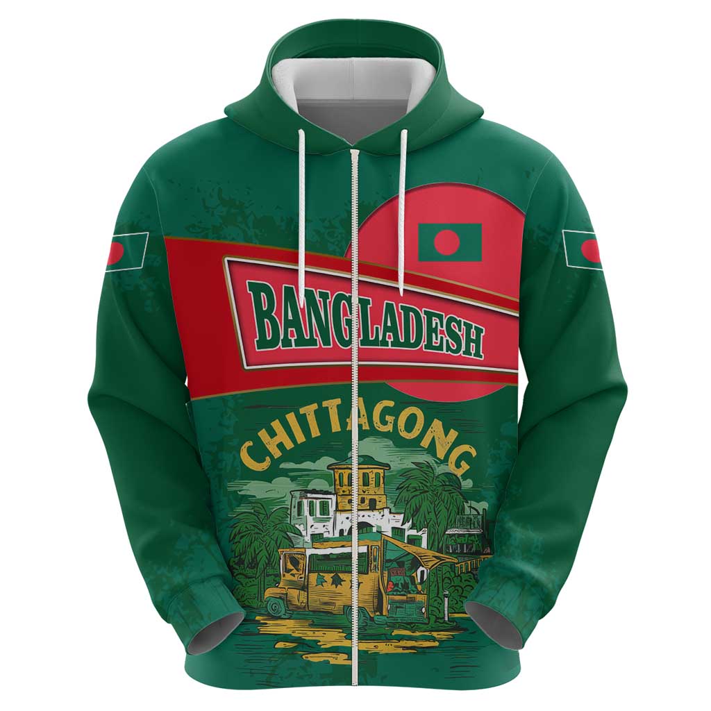 Bangladesh Chittagong Heritage Hoodie with National Emblem and Flag TS04