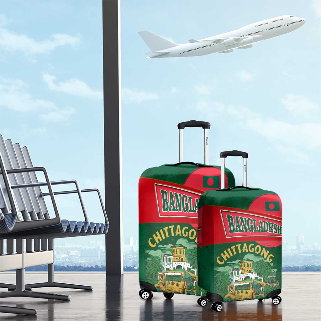 Bangladesh Chittagong Heritage Luggage Cover with National Emblem and Flag TS04